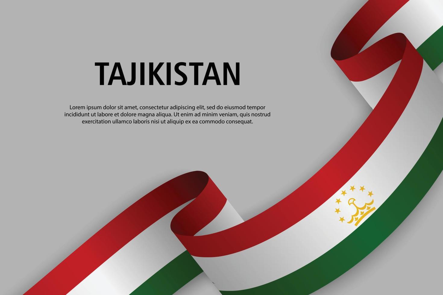 Waving ribbon with Flag , vector illustration