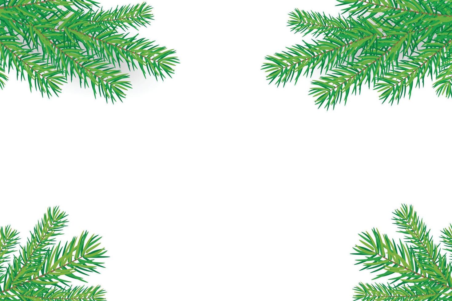 background with Christmas trees branches vector