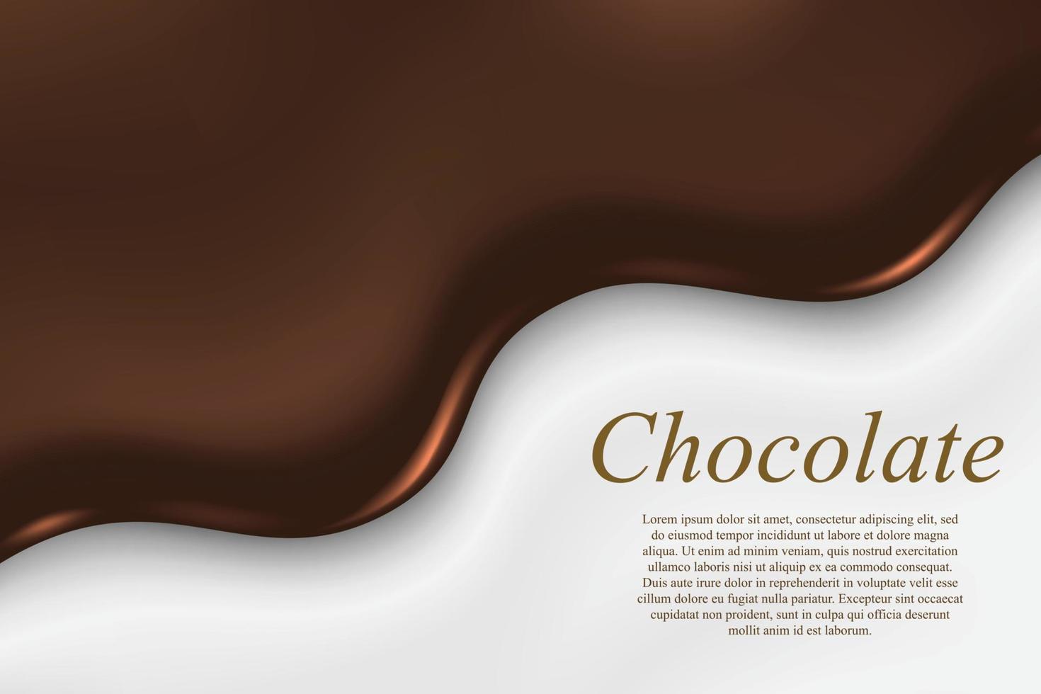 liquid chocolate background vector