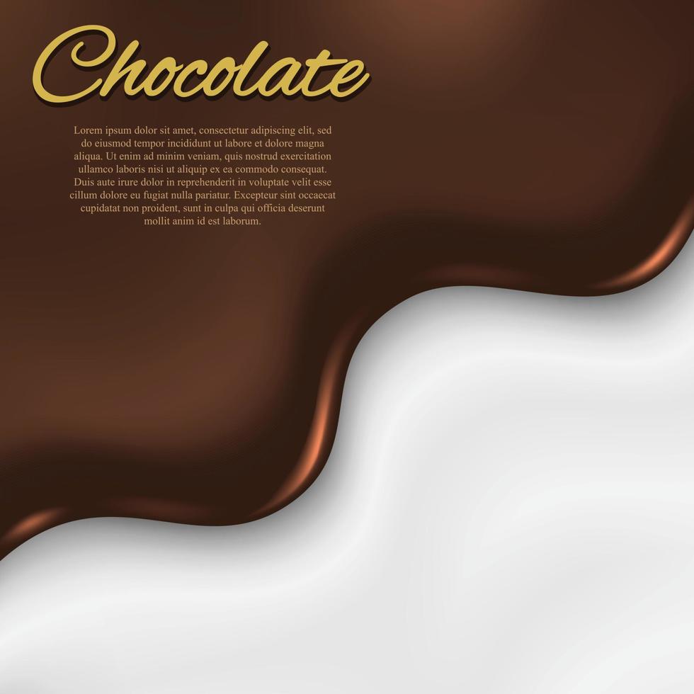 liquid chocolate background vector