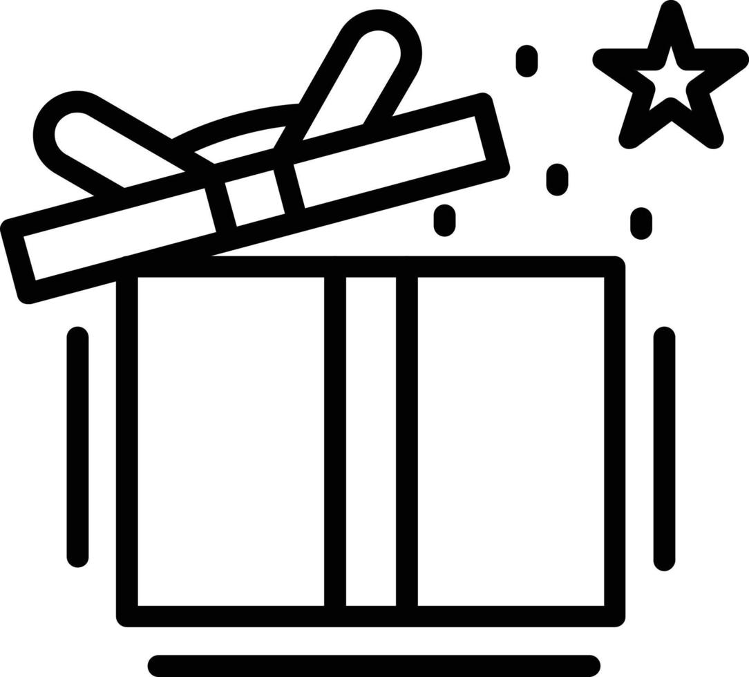 Gift Box Vector Line Icon