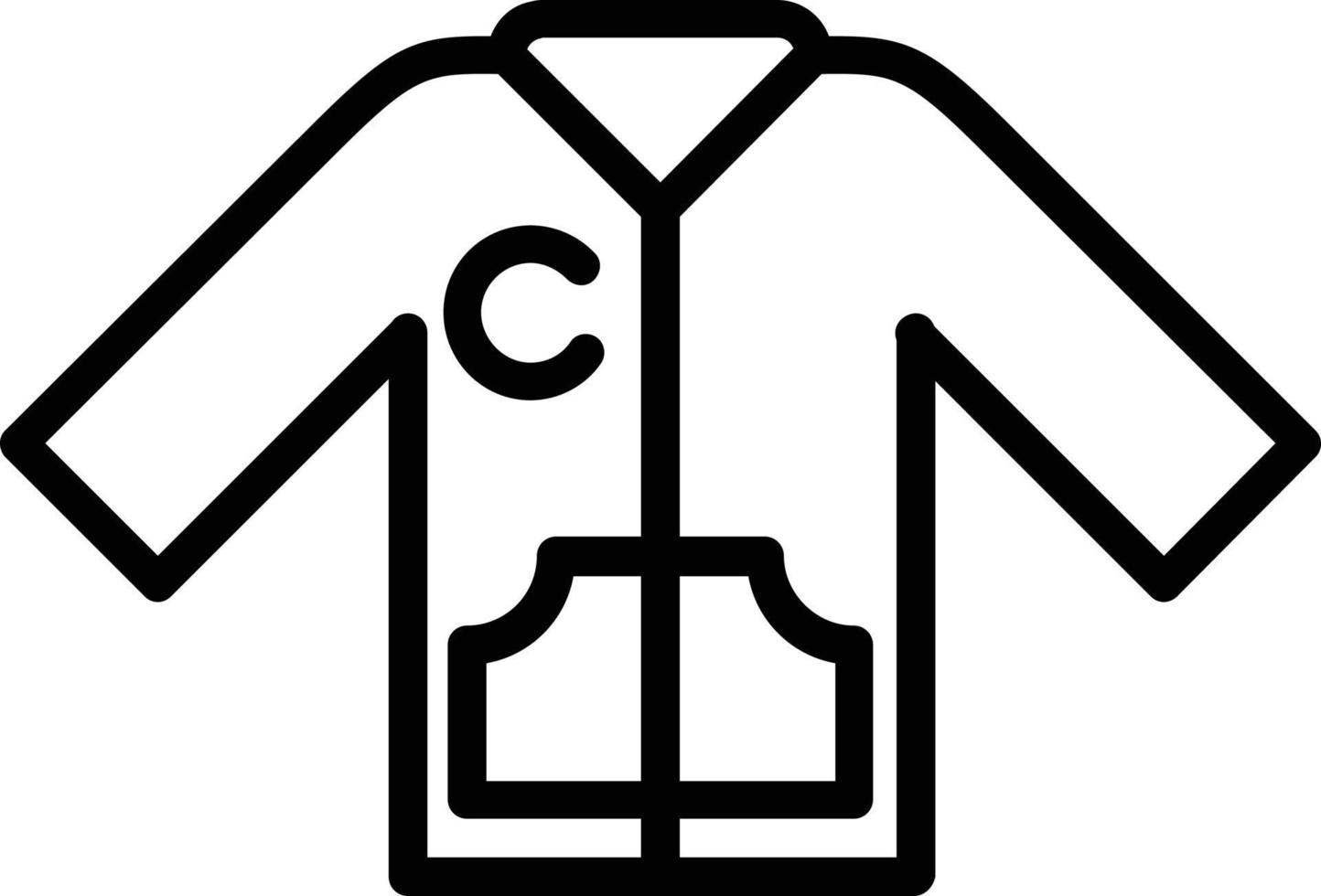 icono de línea de vector de chaqueta