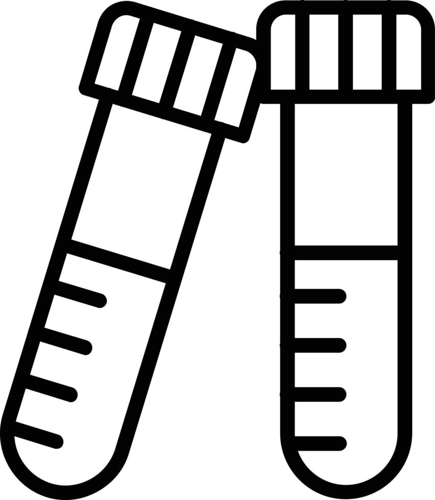 Test Tubes Line Icon Design vector