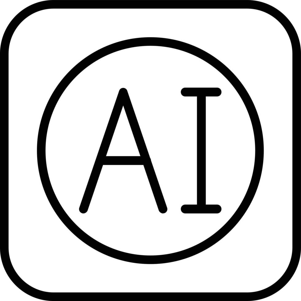 icono de línea de vector ai