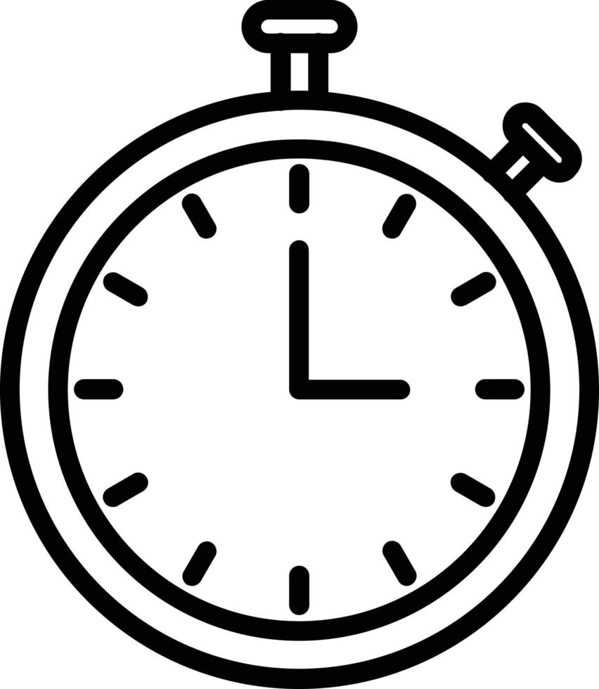 Stop Watch Vector Line Icon