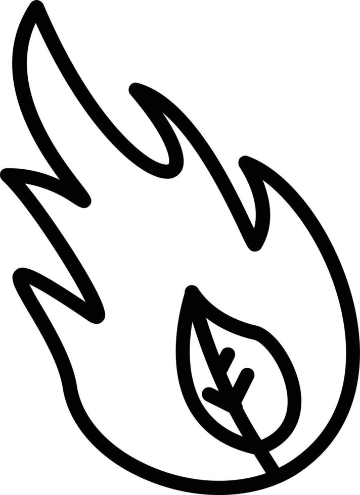 Wild Fire Line Icon Design vector
