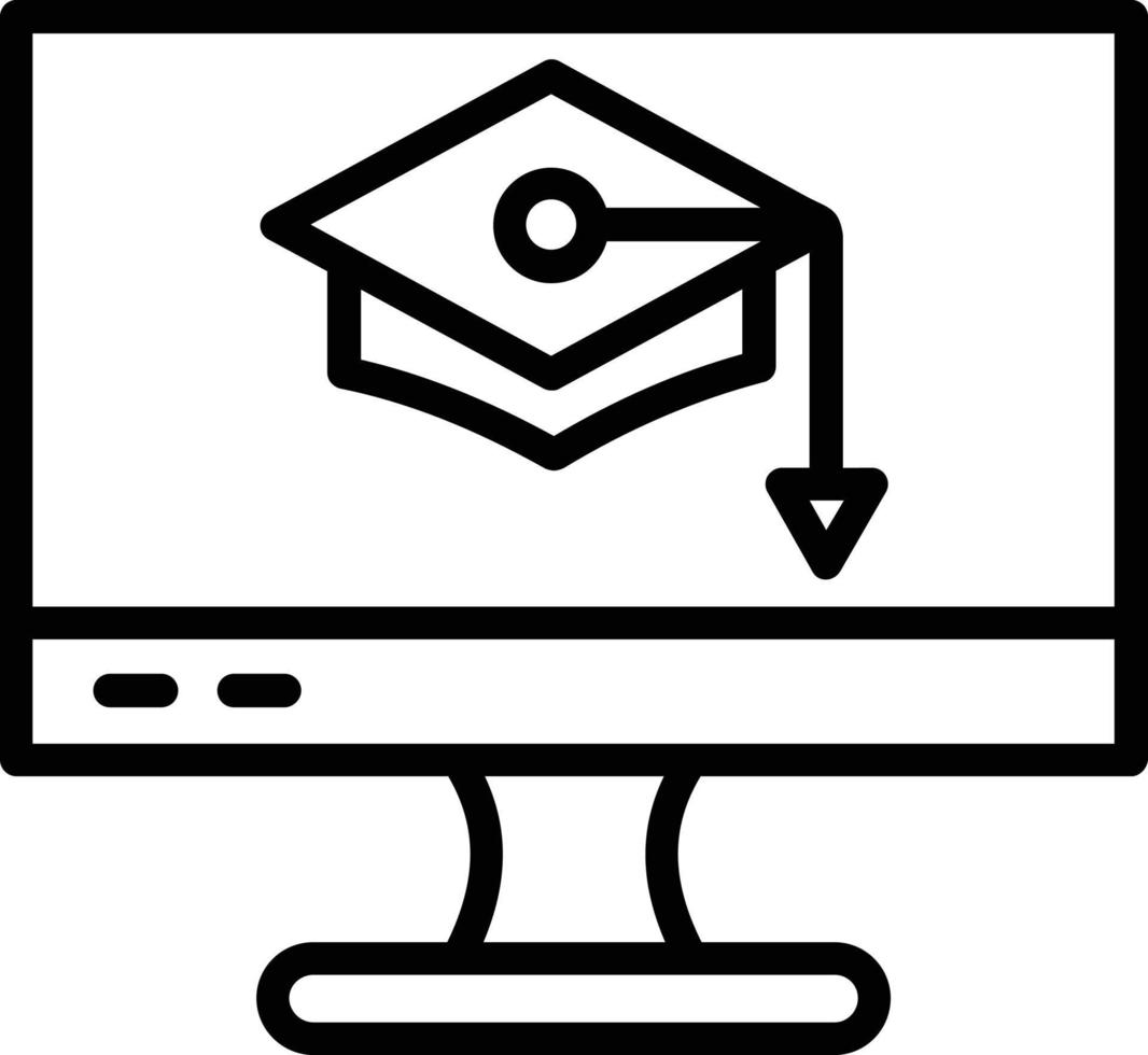 Elearning Vector Line Icon