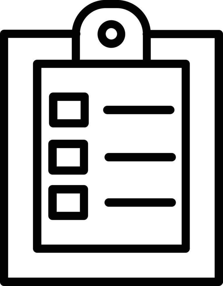 Clipboard Line Icon Design vector