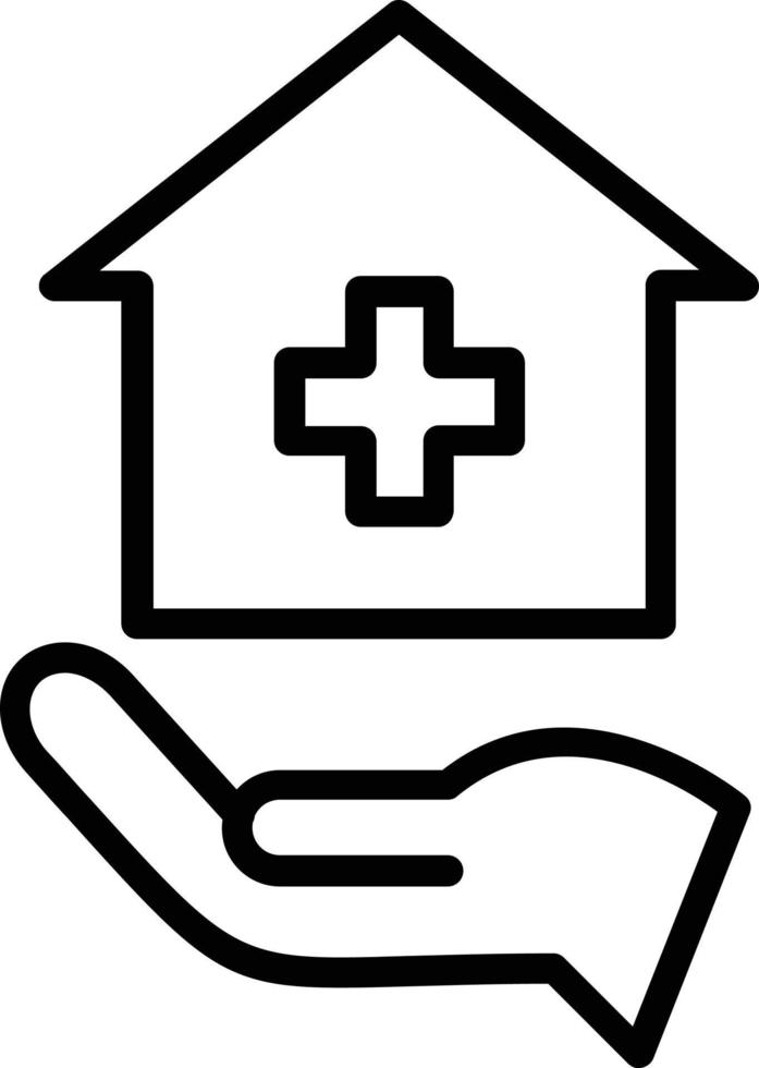 Stay At Home Line Icon Design vector
