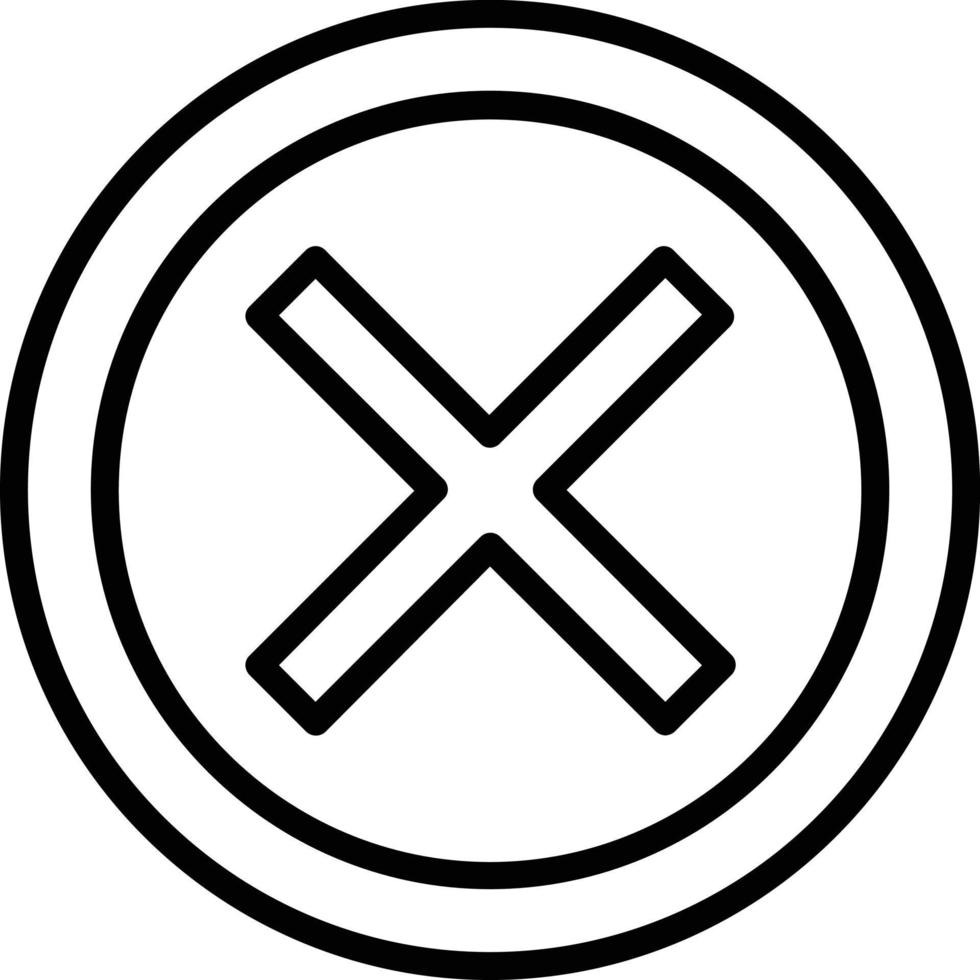 Cross Line Icon Design vector