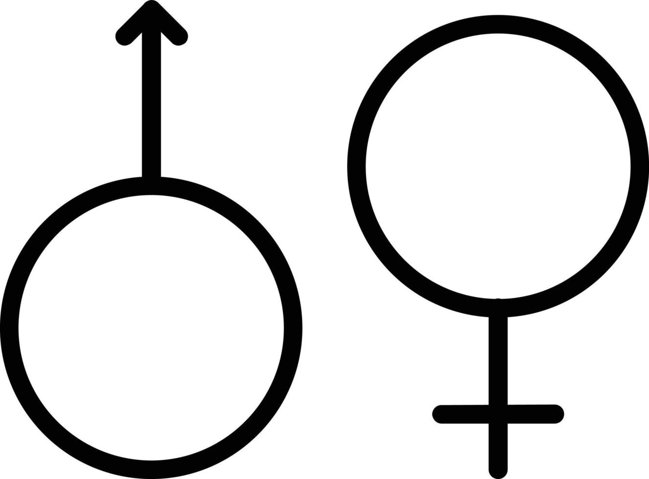 Gender Sign Vector Line Icon