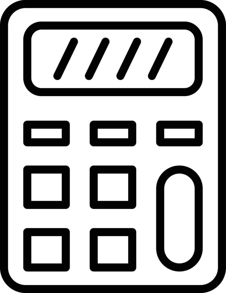 Calculator Vector Line Icon