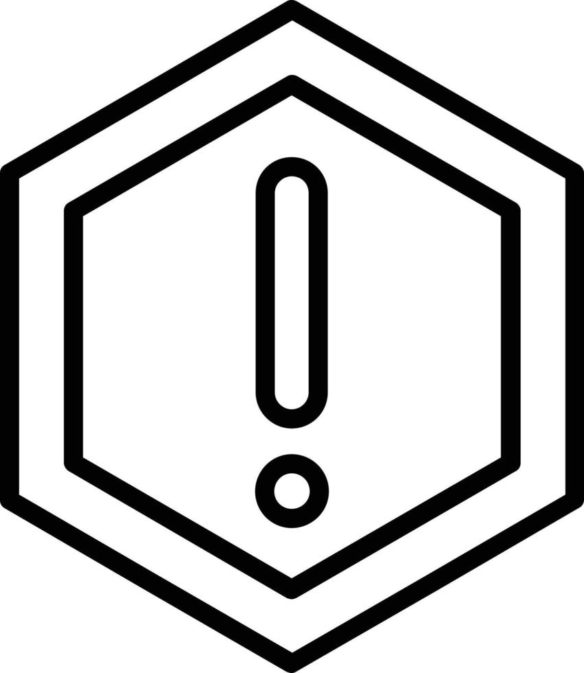 Caution Vector Line Icon