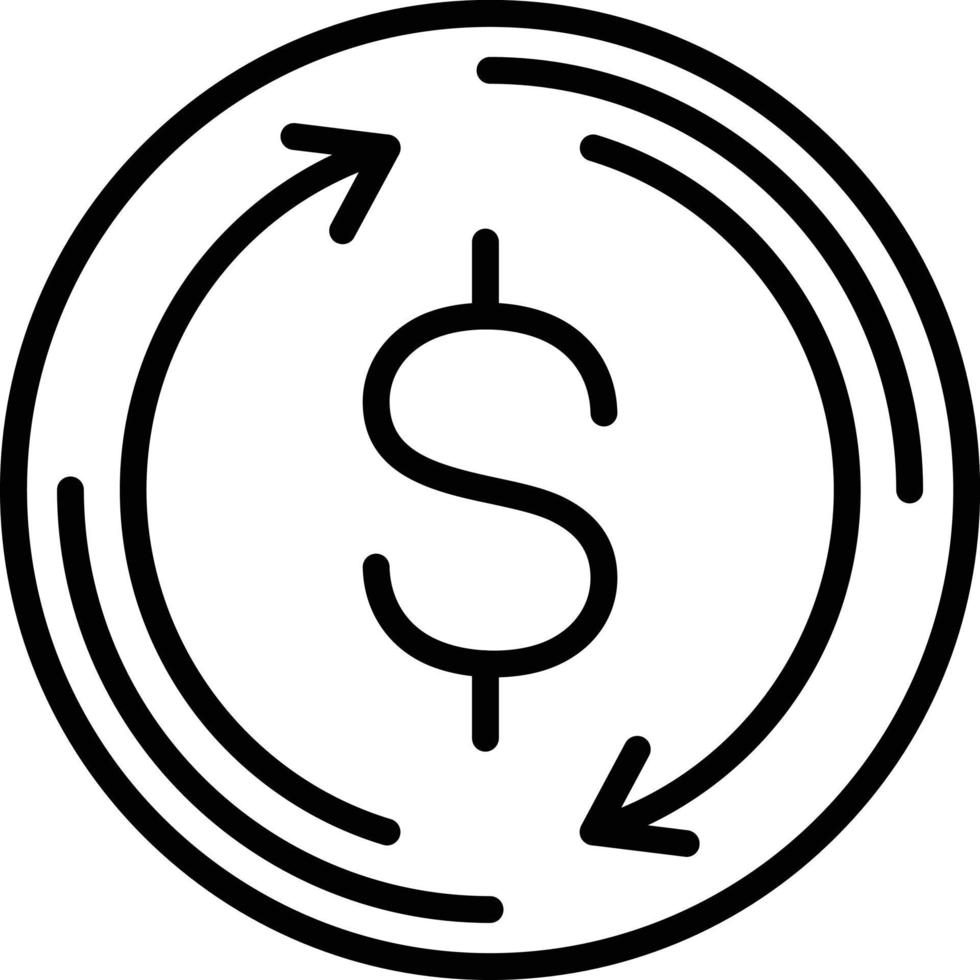 Exchange Rate Vector Line Icon