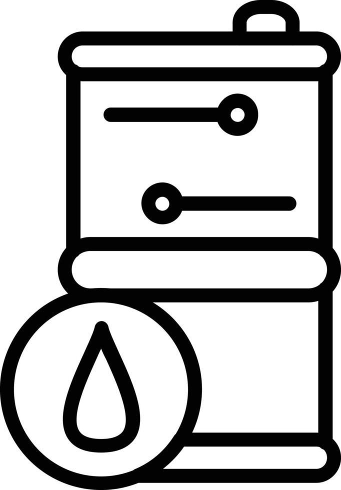 Oil Barrel Line Icon Design vector