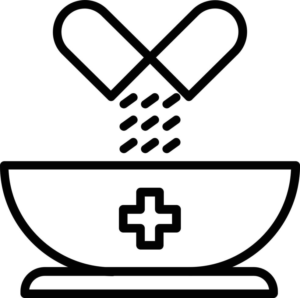 diseño de icono de línea de medicina vector