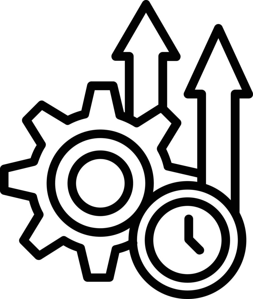 icono de línea de vector de productividad