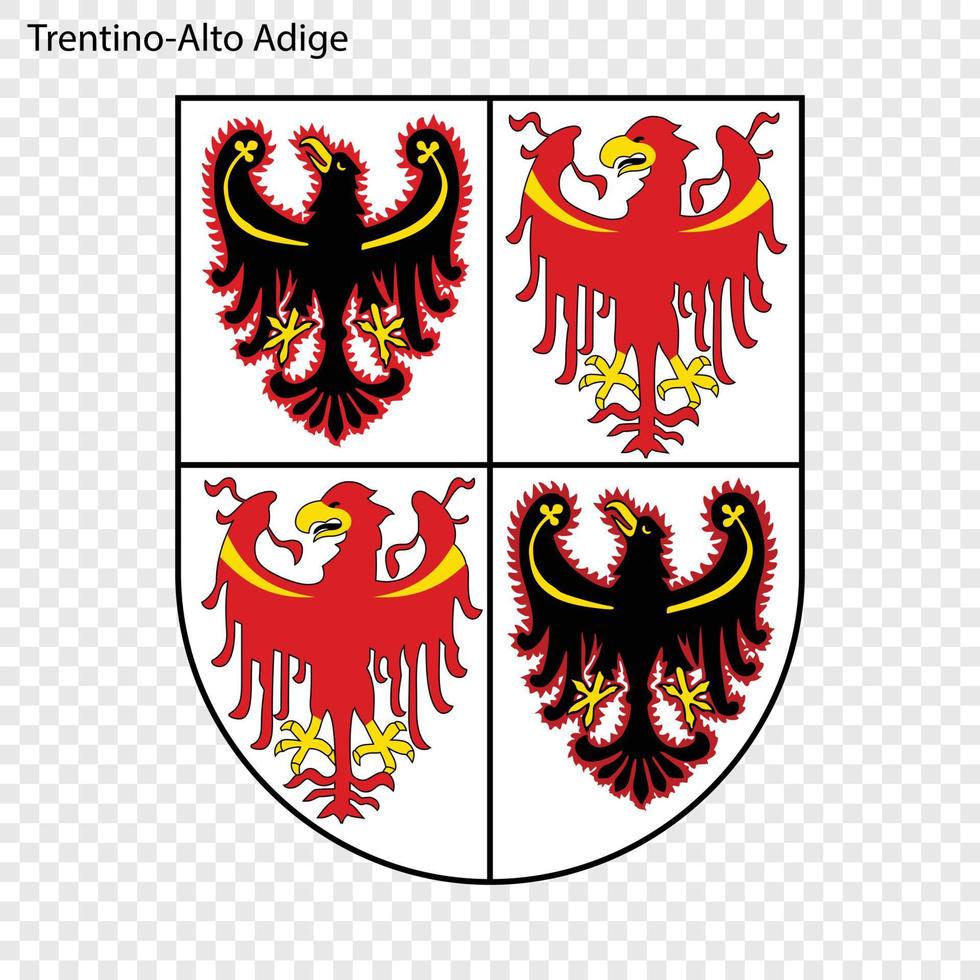 emblema de la provincia de italia. vector