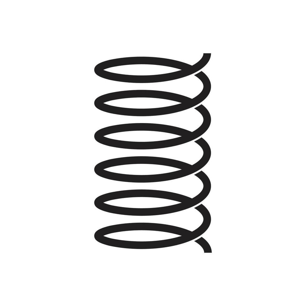 Spiral spring vector icon.