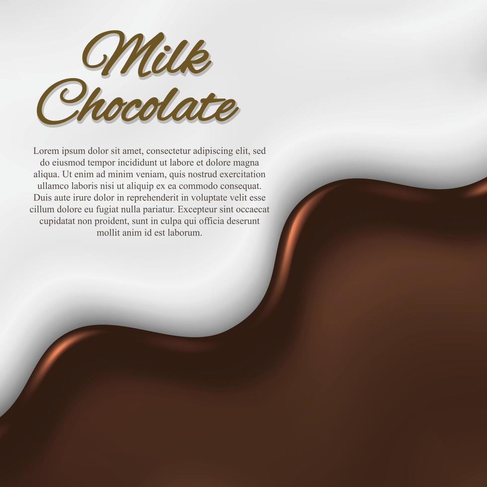 liquid chocolate background vector