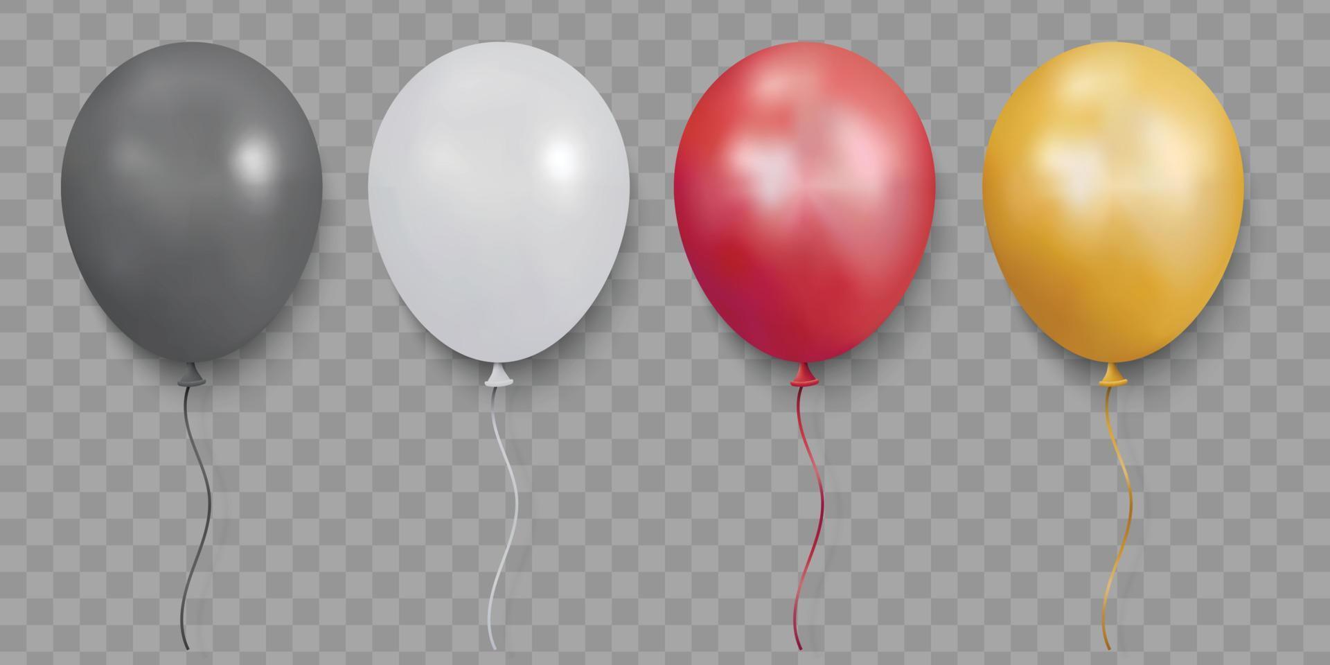 Realistic glossy balloons vector