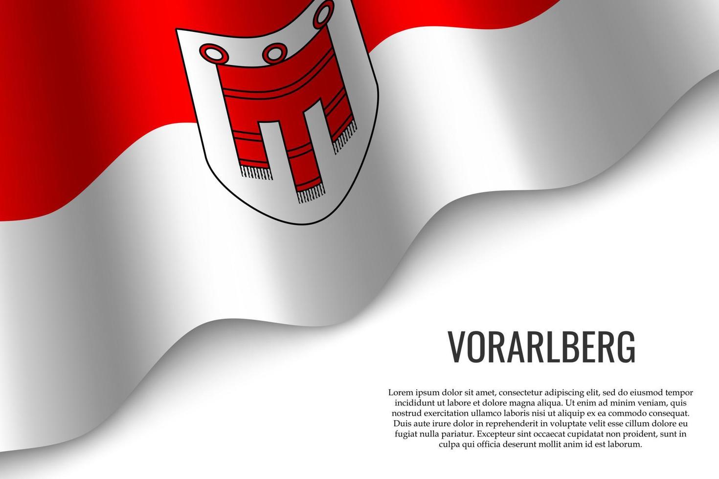 waving flag of region Austria vector