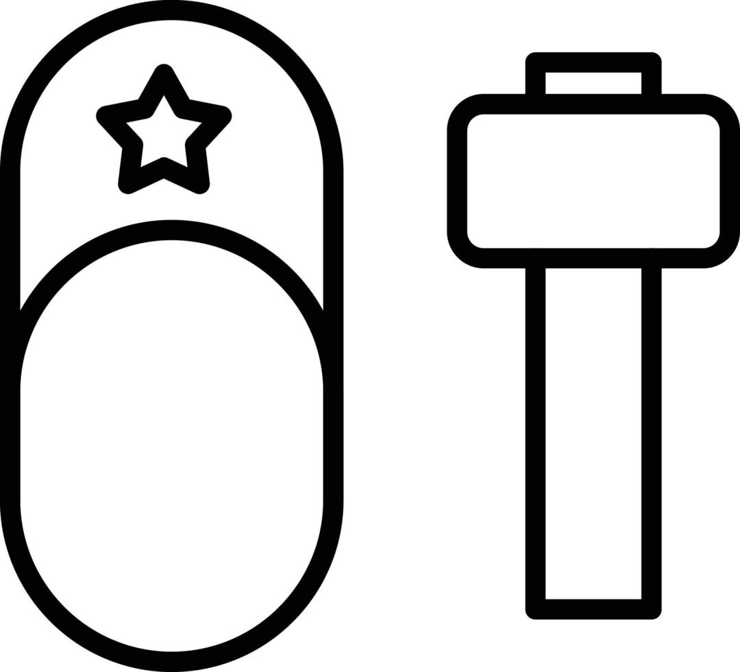 Shoemaker Line Icon Design vector