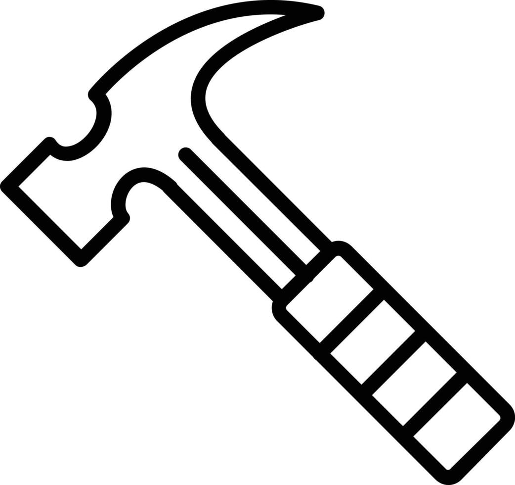 Hammer Line Icon vector