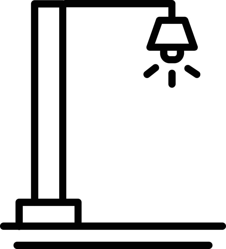 Street Lamp Line Icon vector