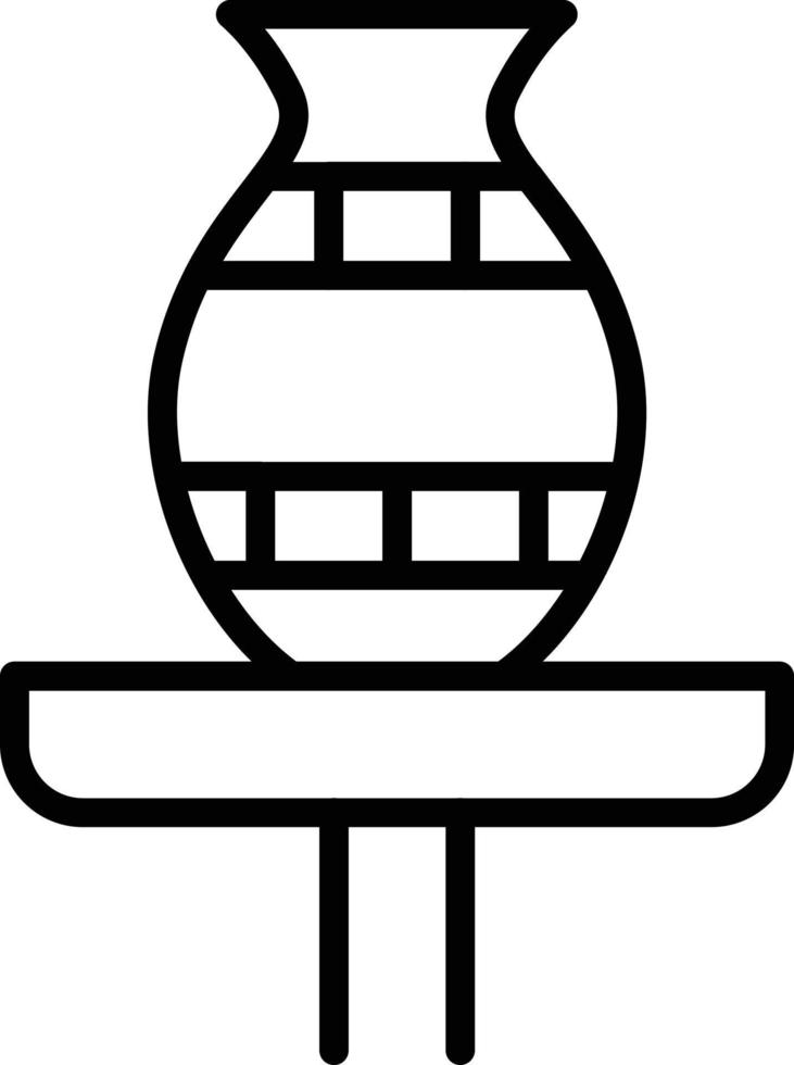 Potter Line Icon Design vector