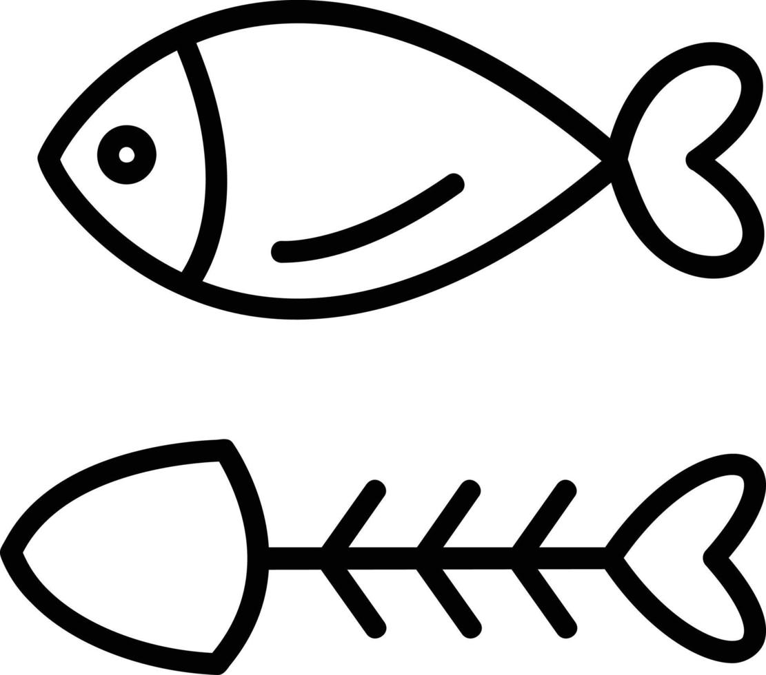 Fish Line Icon Design vector