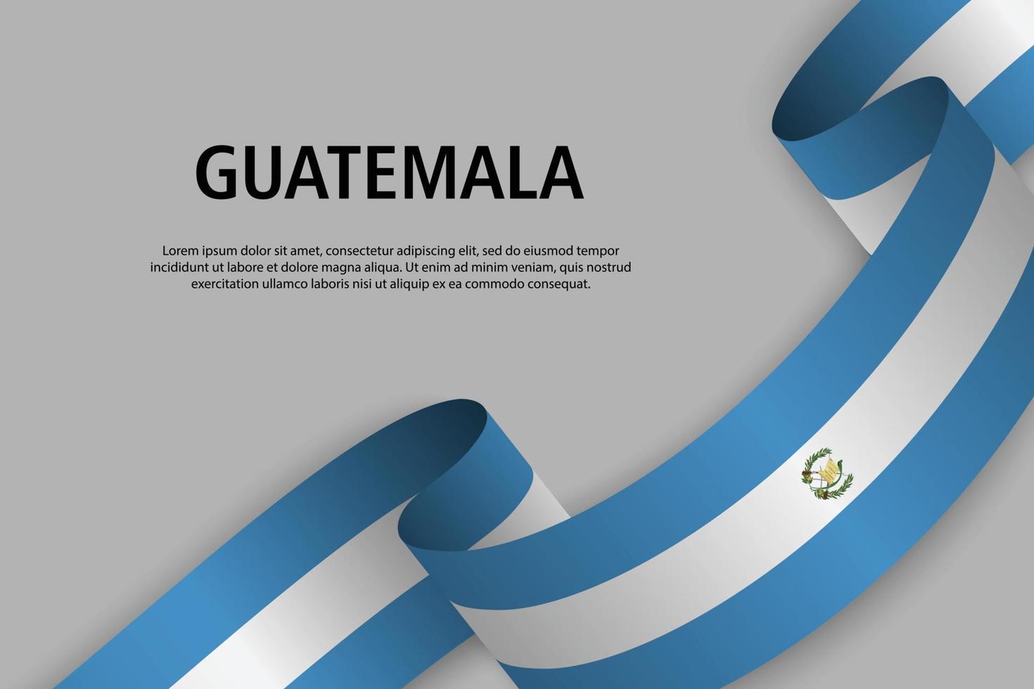 cinta ondeante con bandera, ilustración vectorial vector