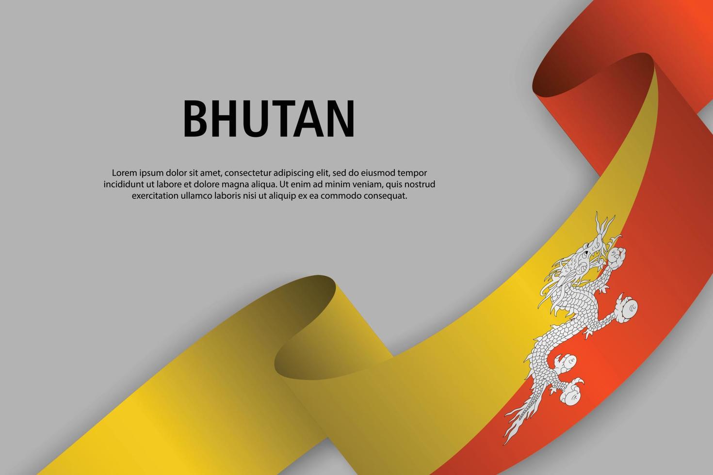 Waving ribbon with Flag , vector illustration