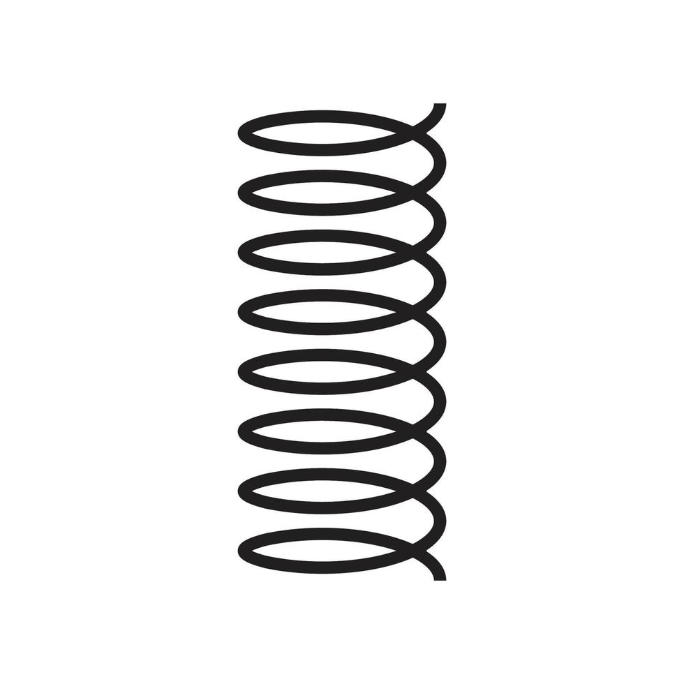 Spiral spring vector icon.