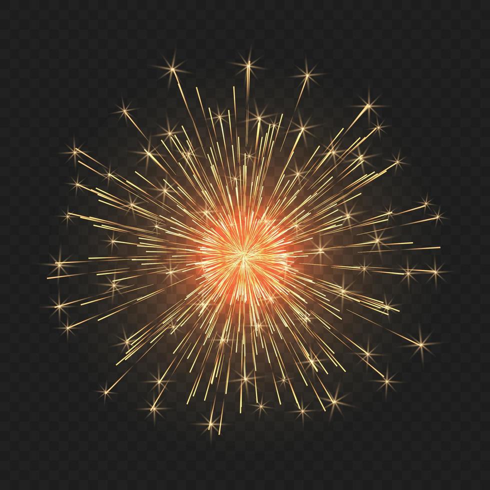 Festive bright fireworks vector