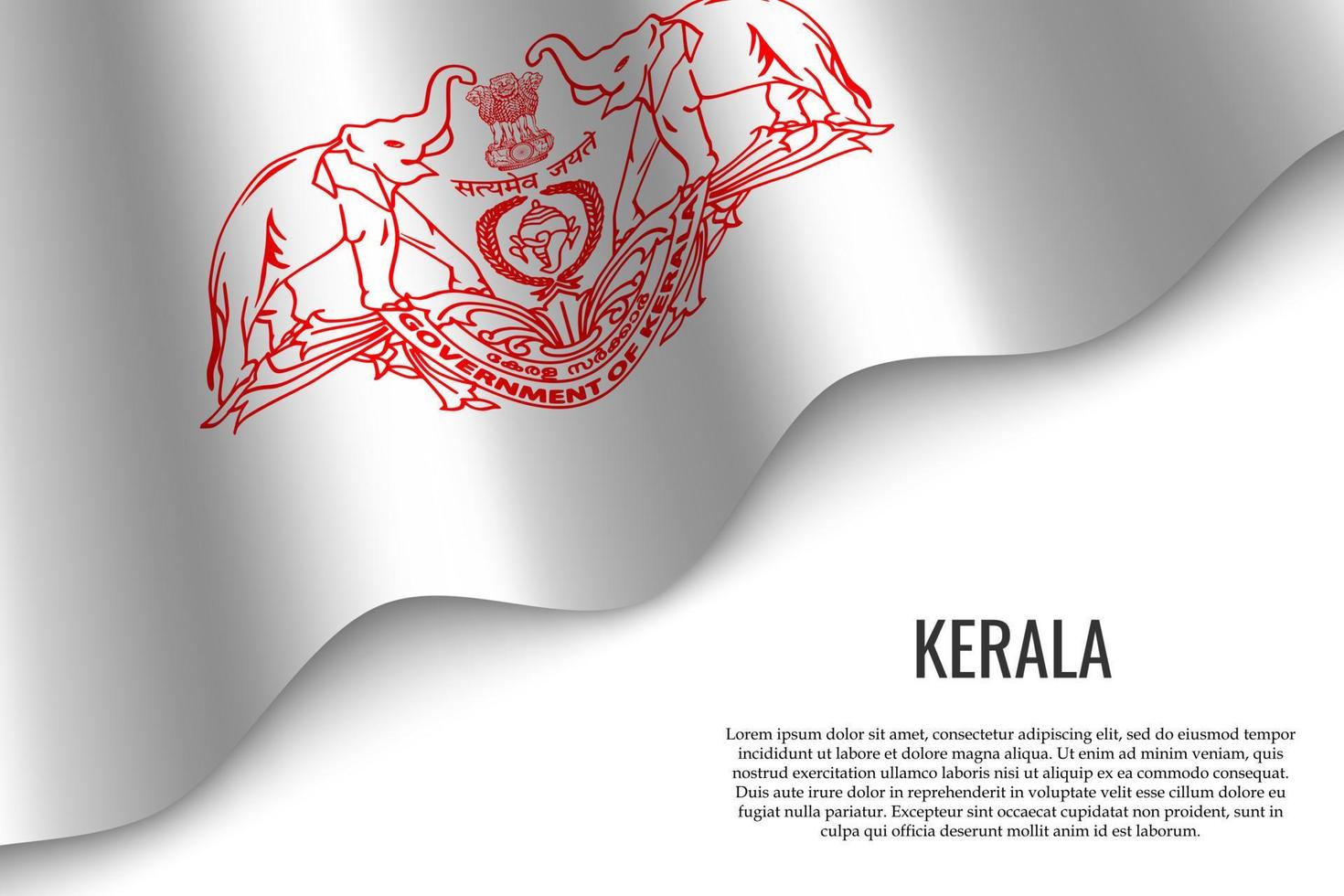 waving flag on white background vector