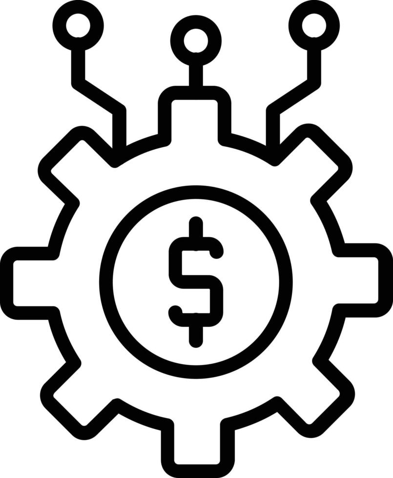 Operational Cost Vector Line Icon