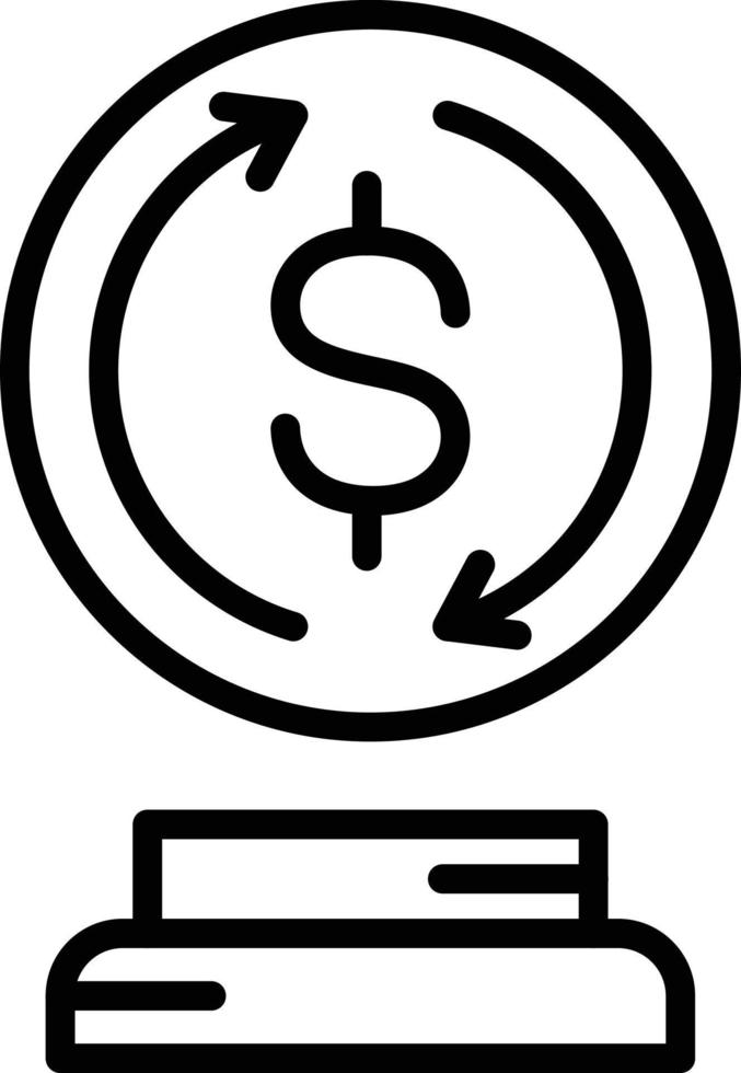 Exchange Rate Vector Line Icon