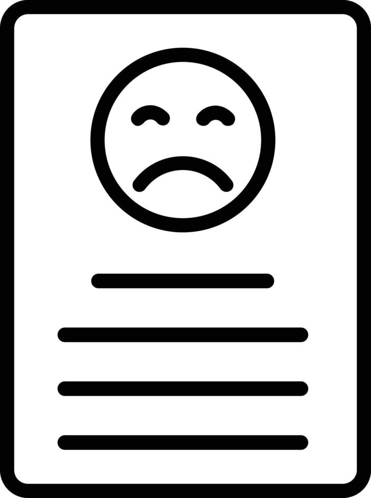 Bad Review Line Icon Design vector