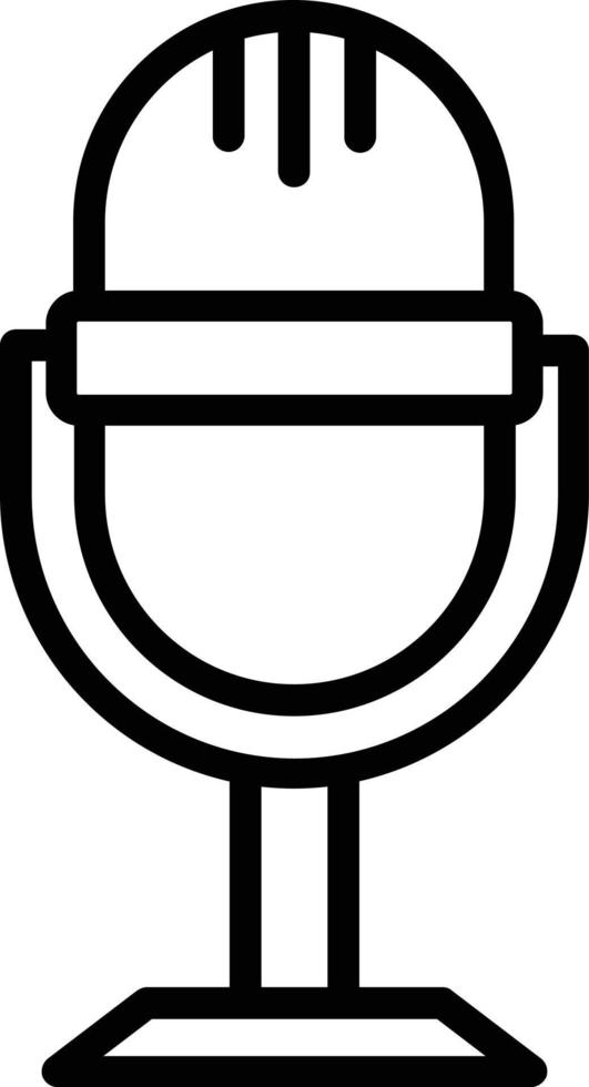 Microphone Vector Line Icon