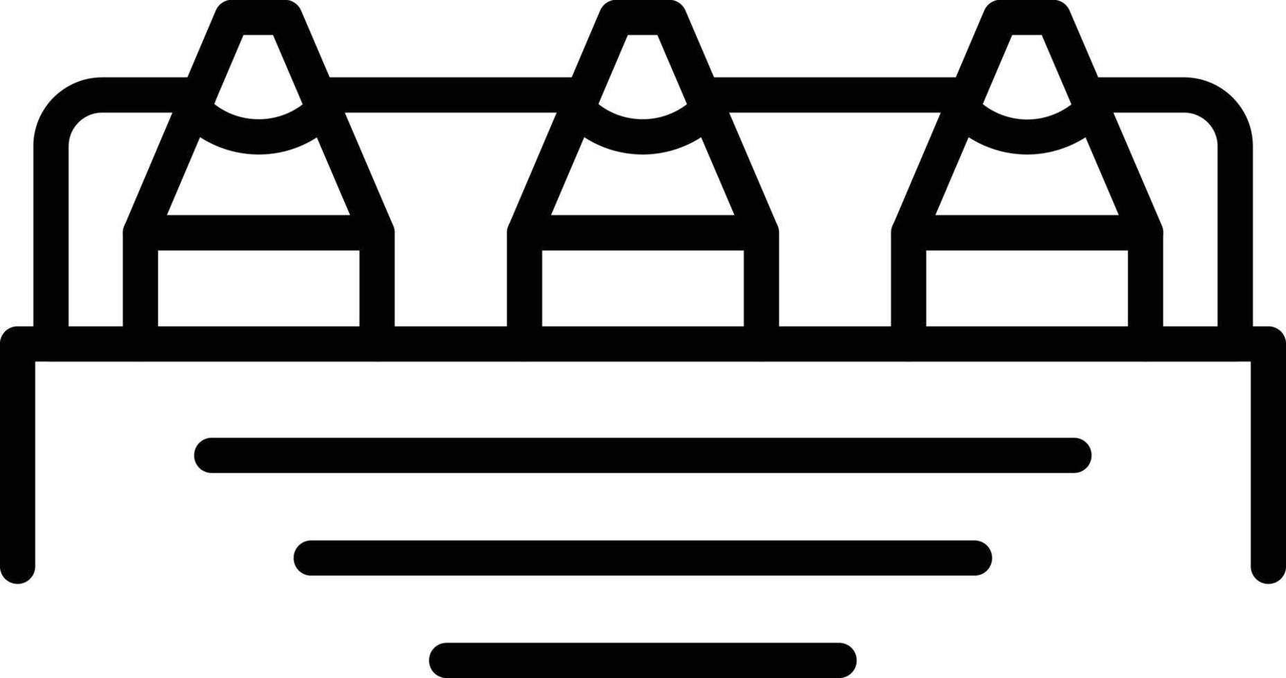 Crayons Line Icon Design vector