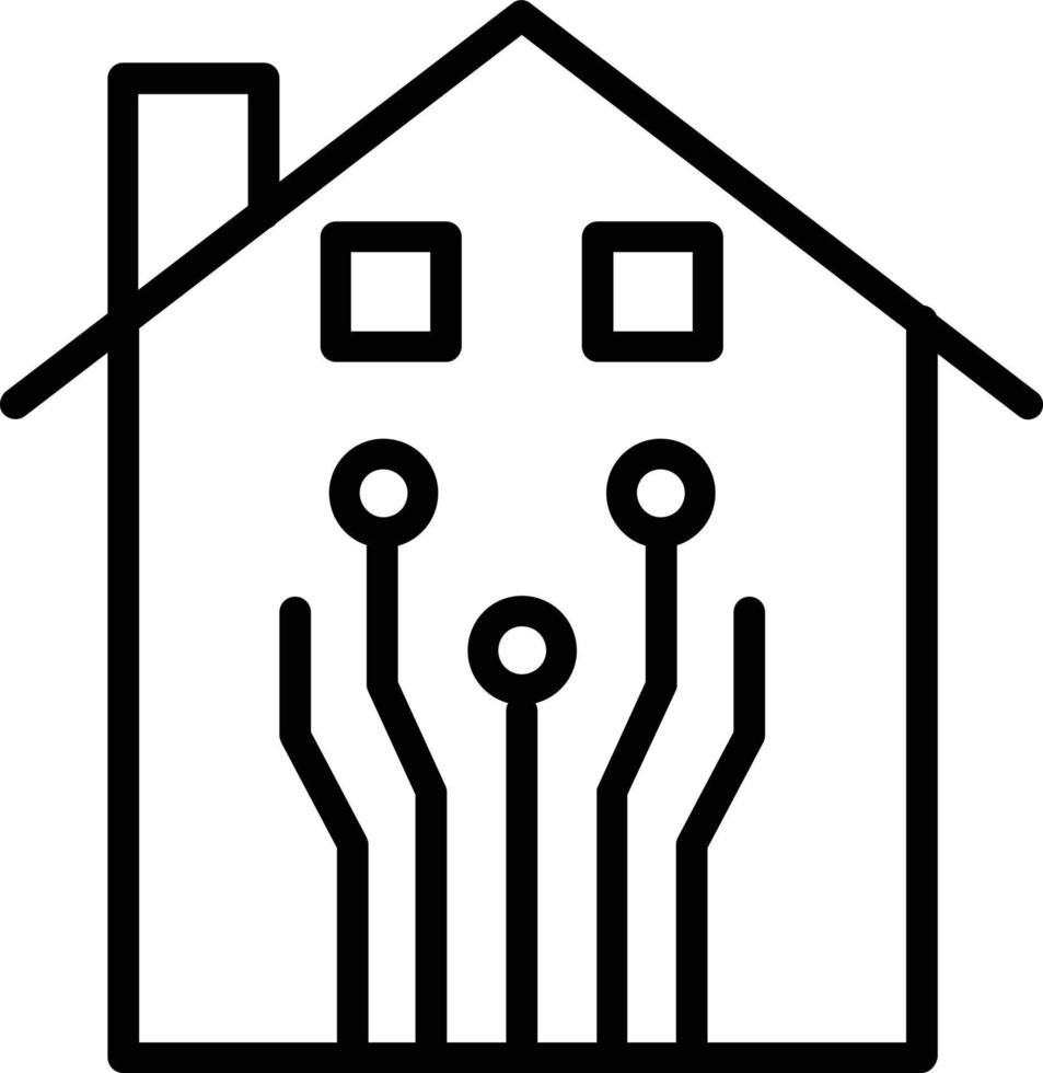 Smart Home Vector Line Icon