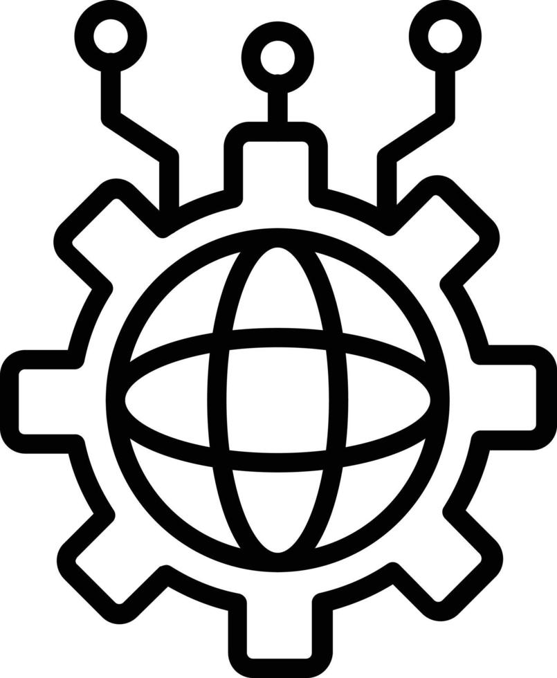 Globalization Vector Line Icon