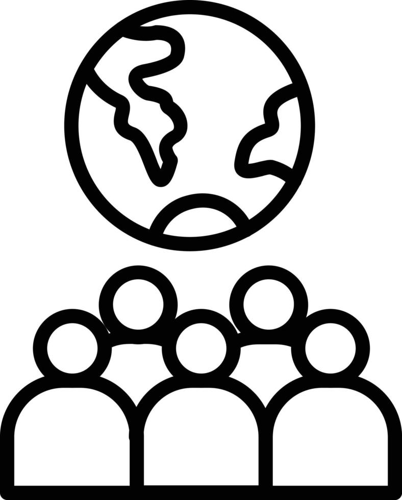 Over population Line Icon Design vector