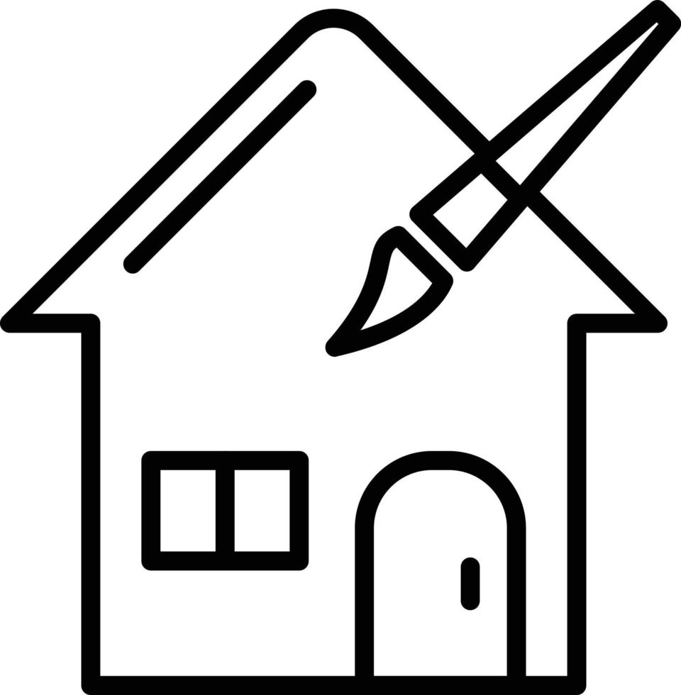 Home Drawing Line Icon Design vector