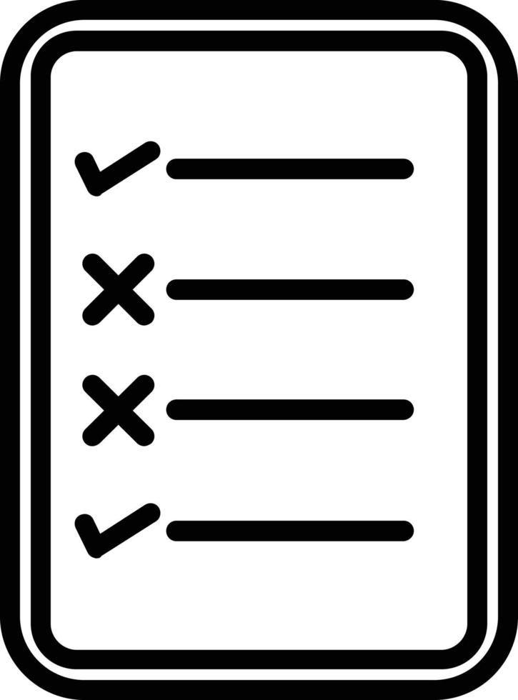 Checklist Vector Line Icon