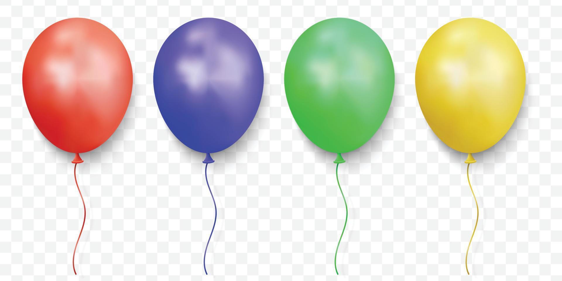 Realistic glossy balloons vector