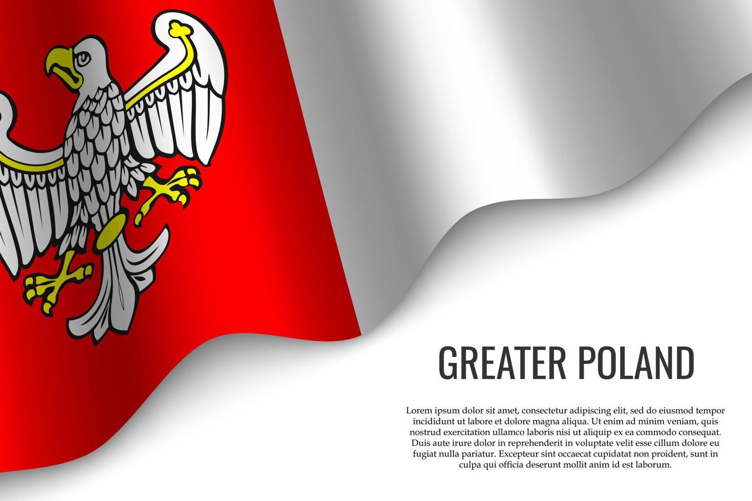 bandera ondeante región de polonia vector