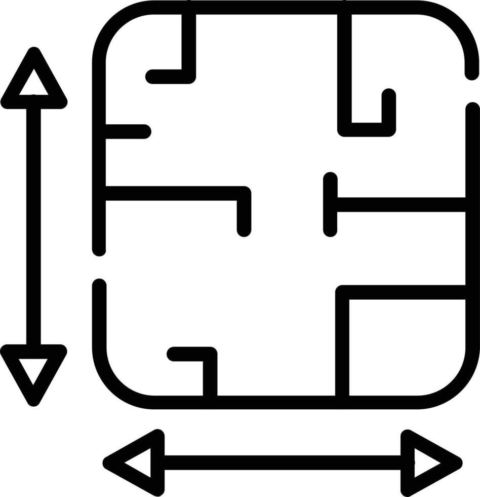 Blueprint Line Icon vector