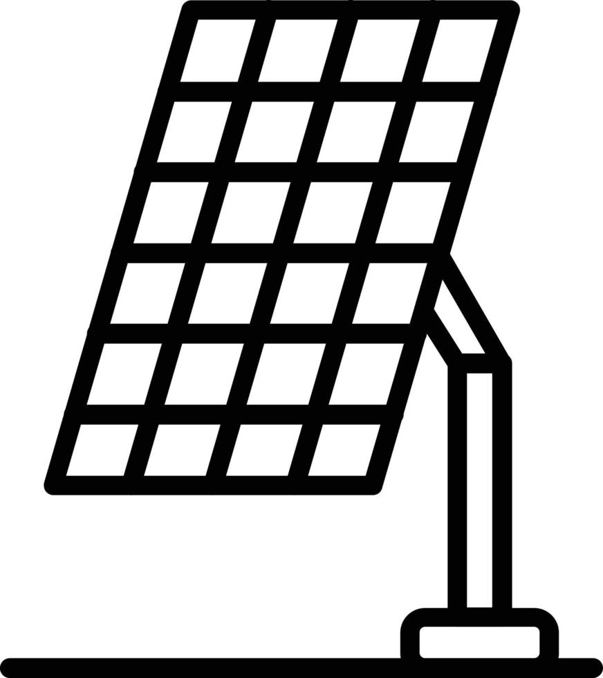 icono de línea de panel solar vector